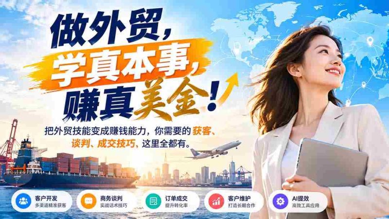 成就外贸高手,掌握真金白银之道!将外贸诀窍化为盈利手段,揭秘高效拓客、洽谈、签约秘诀,一站式掌握!-OG资源站