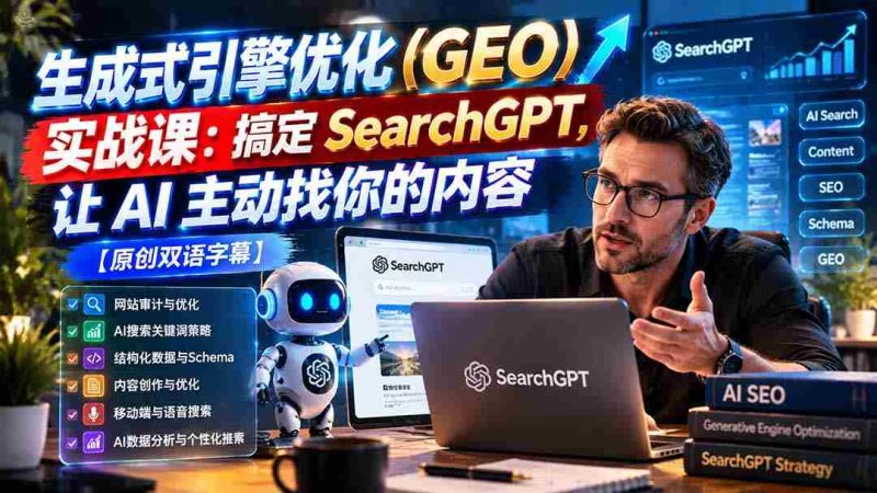 实战解析：GEO引擎优化技术，征服SearchGPT，AI精准推送你的内容【独家双语讲解-OG资源站