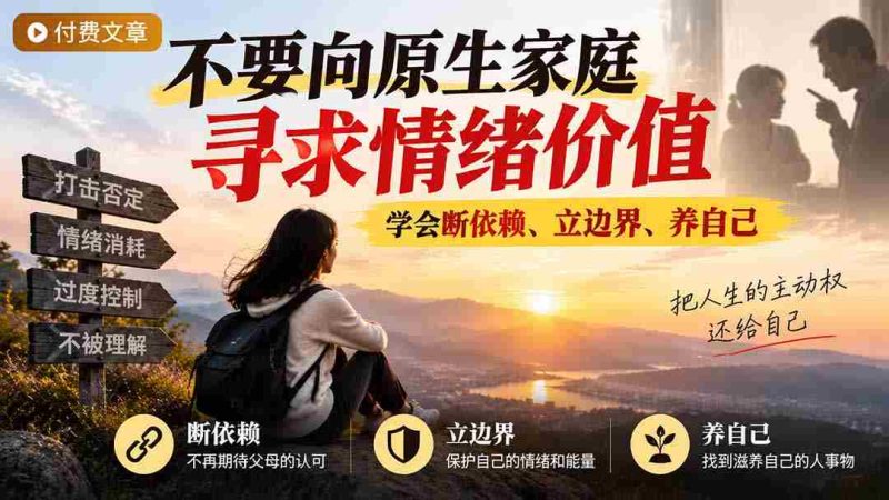 告别原生家庭的情感寄托：自立自强，塑造个人边界，培养独立人格-OG资源站