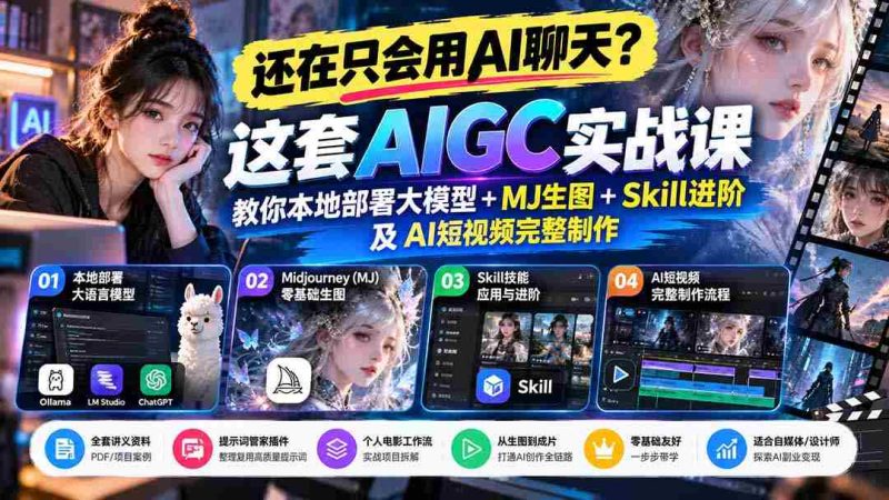 零基础进阶】解锁AIGC新境界：掌握本地部署大模型与AI创作全方位技巧-OG资源站