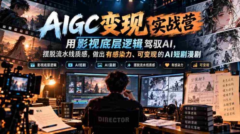 AI影视实战营：深入影视内核，掌控AI技术，打造富有感染力、价值变现的短片与漫画-OG资源站