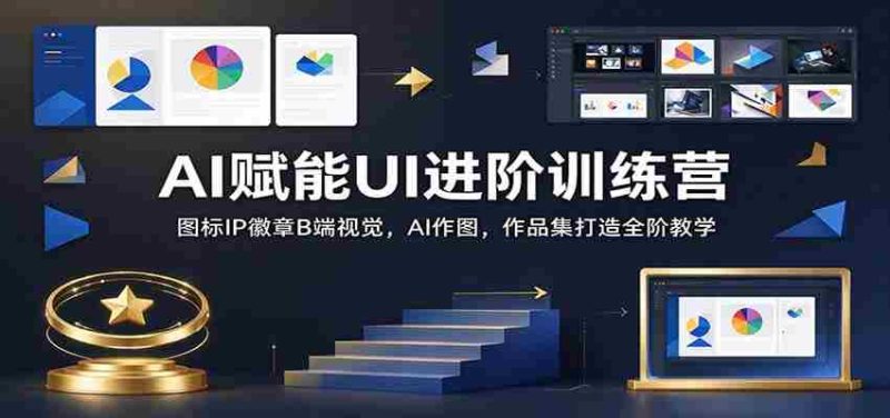AI加持UI技艺升级特训班：全方位解析B端视觉设计，图标徽章创作，AI绘图及作品集构建技巧-OG资源站