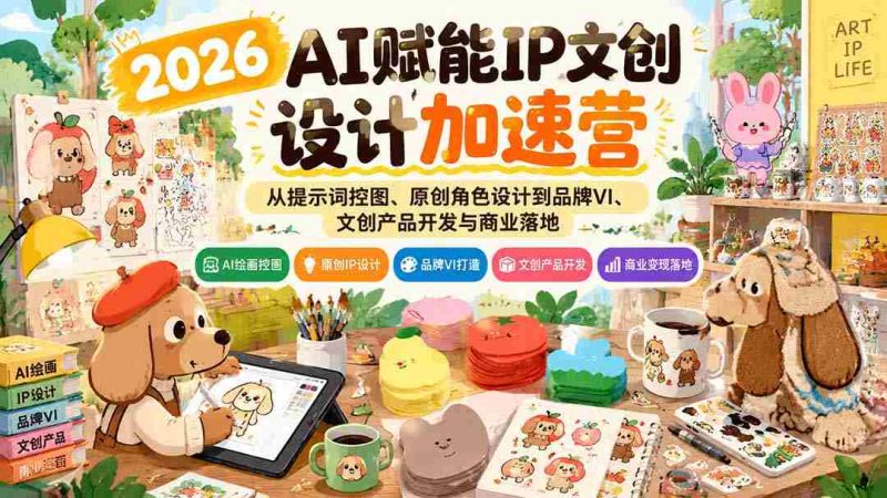 2026AI赋能创新IP设计加速班：解锁视觉创意、塑造独有形象，打造品牌视觉识别及文创市场成功之路-OG资源站