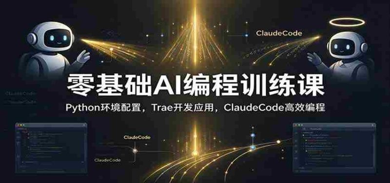初学者AI编程教程：Python搭建教程，Trae开发实战，ClaudeCode快速编程技巧-OG资源站
