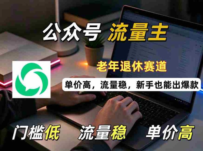退休人士公众号流量金矿：低门槛，高收益，爆款易成，新手不容错过！-OG资源站