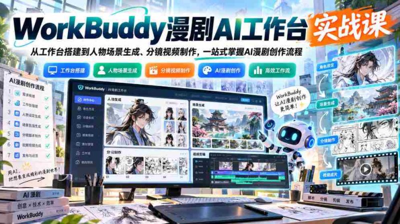 WorkBuddy AI漫剧制作大师班：从搭建工作台到分镜视频，全流程AI漫剧创作攻略-OG资源站
