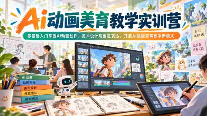 探索AI动画艺术教育新篇章：从零起步，全面解锁AI动画、美术设计及创意表达技巧-OG资源站