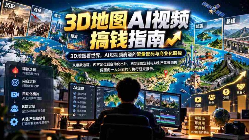 AI赋能三维地图，短视频制胜攻略揭秘：掌握流量金钥匙，探索商业新航线【文件-OG资源站