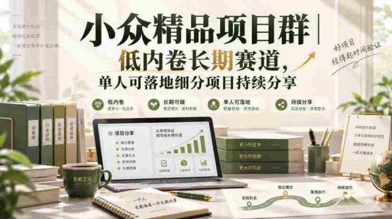 独家精选项目圈：深耕低竞争领域，单人实操细分项目不间断分享-OG资源站