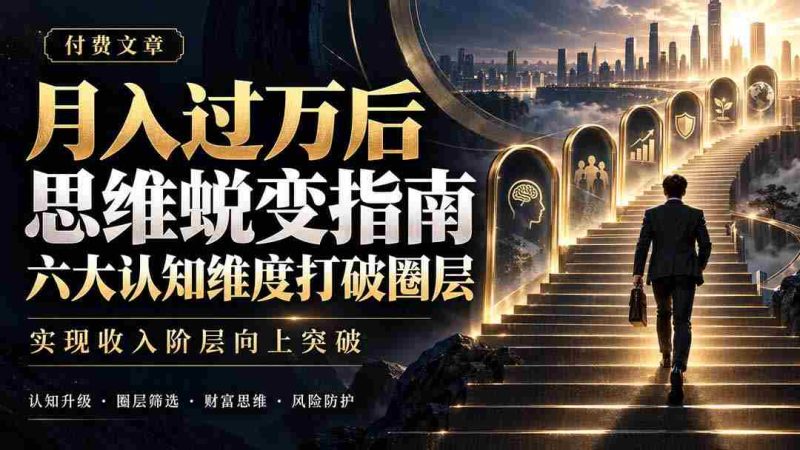 揭秘:月薪过万后的智慧飞跃,六大思维突破助力阶层跃升-OG资源站