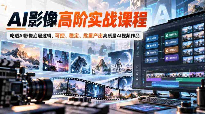 AI影像高阶实战课程,吃透AI影像底层逻辑,可控、稳定、批量产出高质量AI视频作品-OG资源站