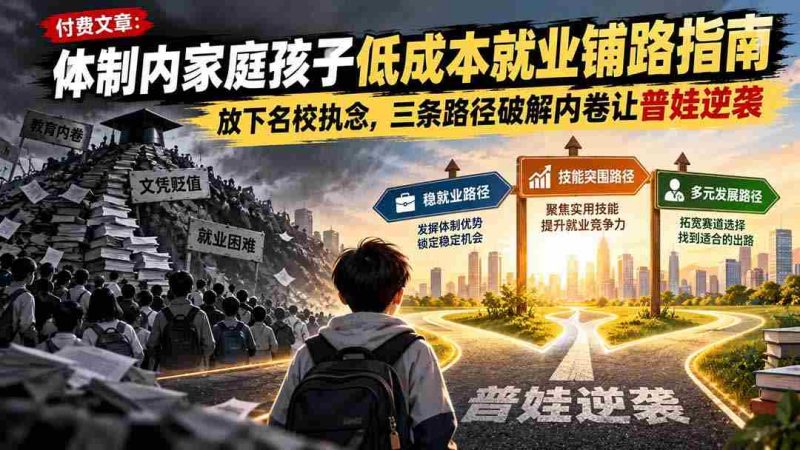 破解内卷新思路：体制内子女低成本就业攻略，告别名校迷思，三重策略助平凡儿突破重围-OG资源站