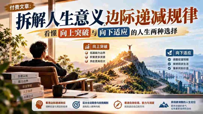 揭秘人生价值递减法则：解析向上攀登与向下顺应的两种生存策略-OG资源站