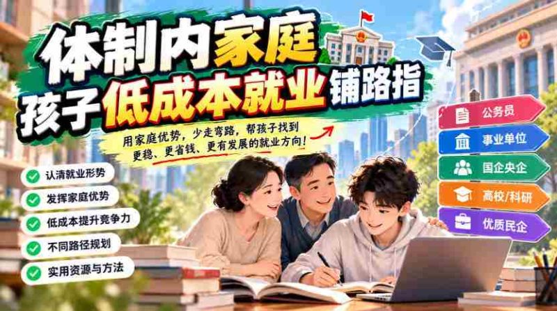 揭秘体制内家庭子女低成本就业攻略：公众号独家分享-OG资源站