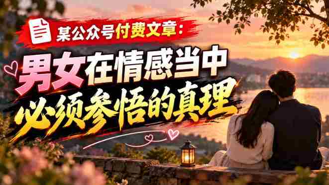 揭秘情感奥秘：男女必知的情感真谛，公众号独家解读-OG资源站