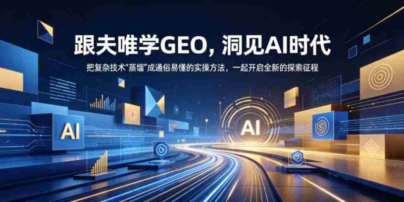 夫唯教你轻松掌握GEO，AI时代洞察解析，将繁复技术简化为易学实操，携手迈入探索之旅（更新至2026年10月）-OG资源站