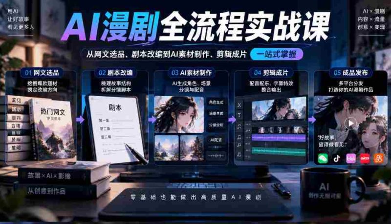 深入解析AI漫剧制作全攻略：网文挑选至成品剪辑的全方位教学之旅-OG资源站