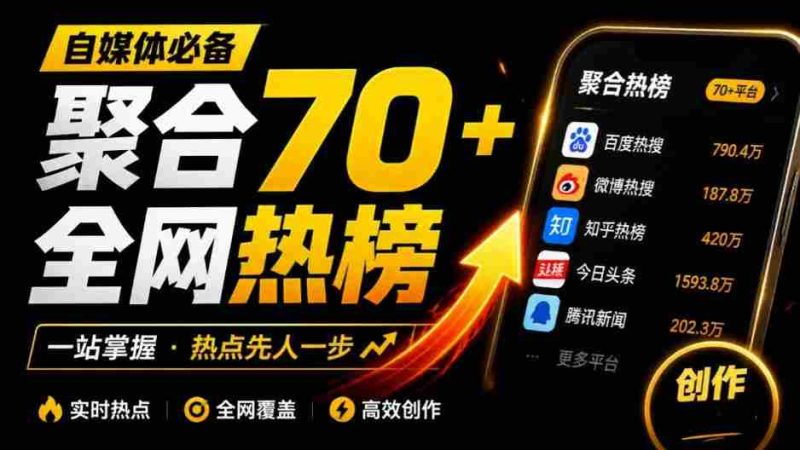 热榜信息一网打尽！自媒体高手必备神器，70+热门资讯一键聚合，rebang-helper设计简约大气-OG资源站